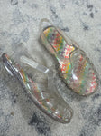 Wonder nation Clear silver glitter jelly sandals 10 (Lil' Kid)