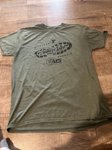 YMCA Army green bootcamp tshirt Men's - L
