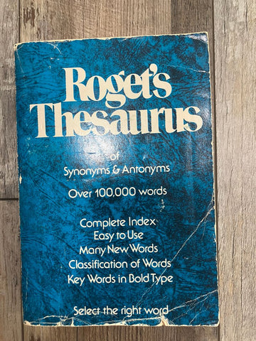 Roger's Thesaurus Poor to Fair Condition Educational