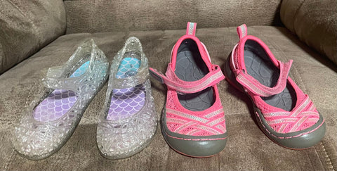 Jambi and Wonder Nation Pink Multi Terrain Shoes and Cute Jellies 6 (Lil' Kid)