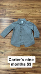 Carters 9 months Button up tuck in 6-12 Months