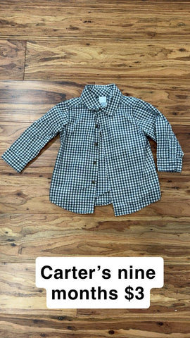 Carters 9 months Button up tuck in 6-12 Months