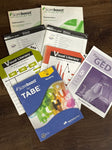 GED GED workbooks 8 books science, reading, math, graphs Curriculum
