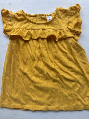 Carter Mustard yellow ruffle top 8