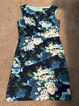 Connected apparel Navy floral dress Women's 6