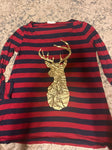 Peach love Gold reindeer tunic Women's - L