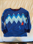 Cat and Jack Blue long sleeve ski resort with characters on sleeve 4T/4
