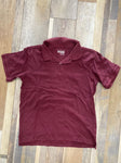 Basic Editions polo shirt Size 10/12, Large - maroon shirt 10