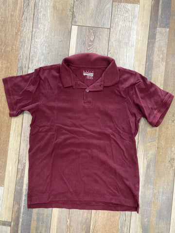 Basic Editions polo shirt Size 10/12, Large - maroon shirt 10