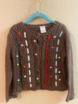 Gymboree Girls brown sweater cardigan 3T/3