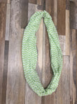 One size Good condition, green and white Scarf
