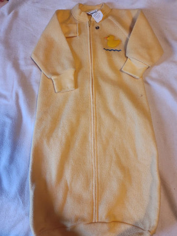 Carter's Yellow ducky long sleeve sleeper 3-6 Months