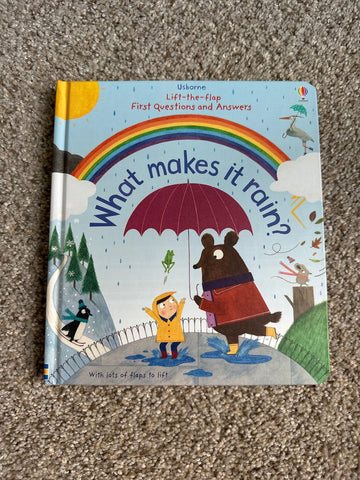Usborne lift the flap What makes it rain Early Reader