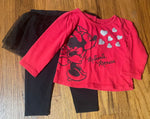 Disney Baby Red and Black Minnie Mouse Outfit 12 Months
