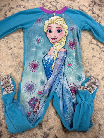 Disney Frozen Elsa footed pjs 4T/4