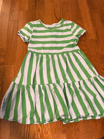 Old navy Green and blue striped dress 6T/6X
