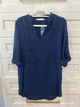 Lush Navy gauzy coverup dress, new Women's - S