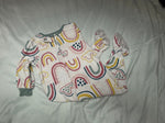 Carters Sleeper EUC rainbow, green and white 24 Months