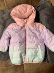 Wonder Nation Pastel Pink Purple and Teal Winter Jacket 18 Months