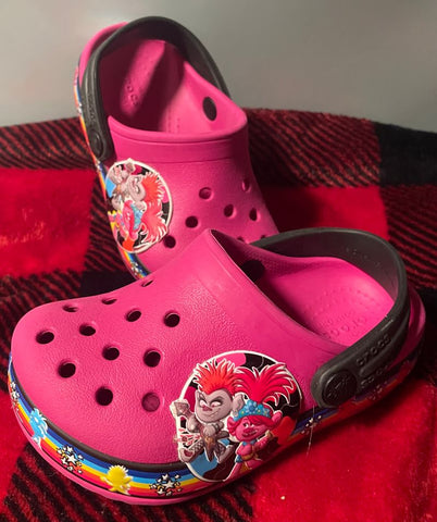 Crocs Hot Pink Trolls Crocs 7 (Lil' Kid)