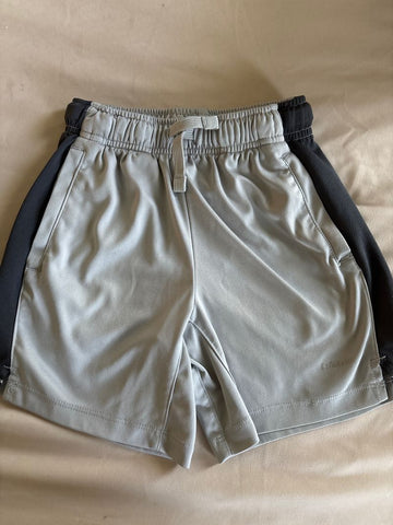 Athletic Grey white grey stripe side shorts 6T/6X