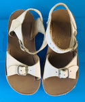 SunSan Surfer style white sandals 10 (Lil' Kid)