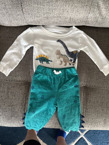 carters dino with turquoise pants 9mon 6-12 Months
