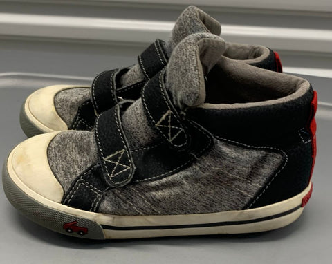 see kai run Charcoal gray velcro high tops 10-1/2 (Lil' Kid)