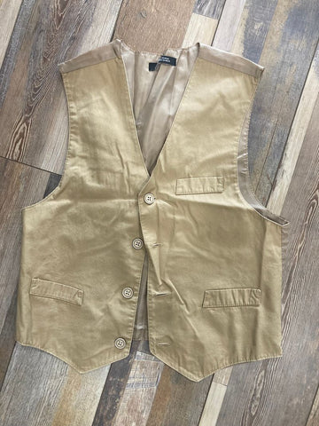 Boys Tan vest 4 buttons SIZE 10 regular 10