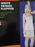 NEW Flapper Costume White Gold Dress Women's - S