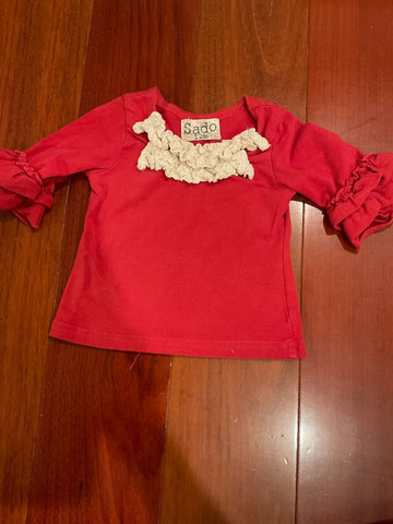 Sado Boutique ruffle top 12 Months