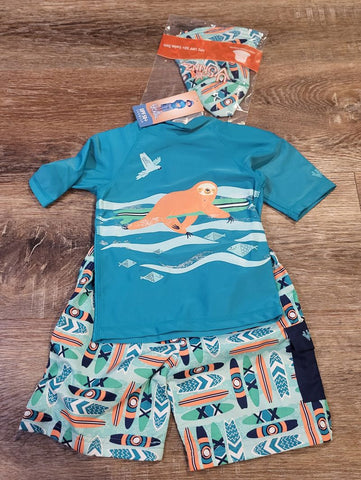 Skinz swim outfit w/ hat NWT 4T/4