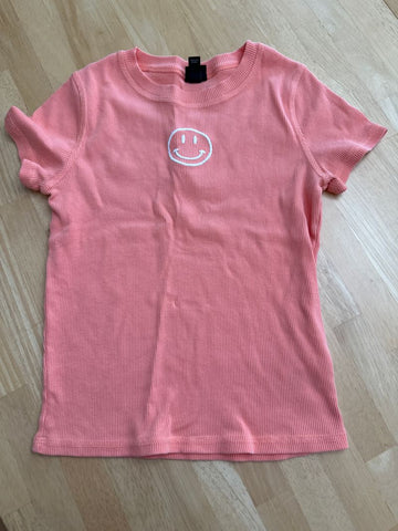 Art Class Coral smiley top 14