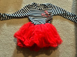 Reindeer dress W/red tutu 4T/4