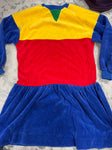 Vintage Primary crayon color velvet dress 7