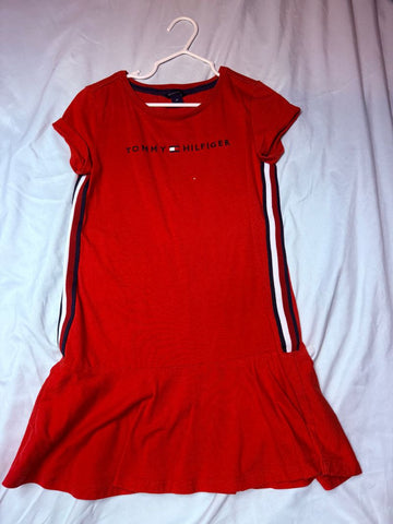 Tommy Hilfiger Red tennis style dress euc 6T/6X