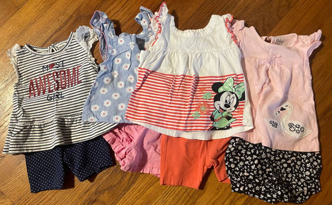 Various Set of Four Cute Girls Sets 6-12 Months