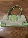 Ink Straw and faux leather bag Bag