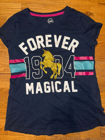 Wonder Nation M 7 8 shirt glitter unicorn 8