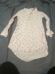 LOGG Long sleeve dress, pink with black small hearts 10