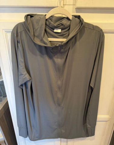 Misc Lightweight grey zip jacket Women's XXL 18