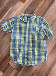 Ecko Unltd - green plaid Button down short sleeve 12