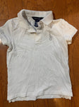 Ralph Lauren white small spot by button 6T/6X