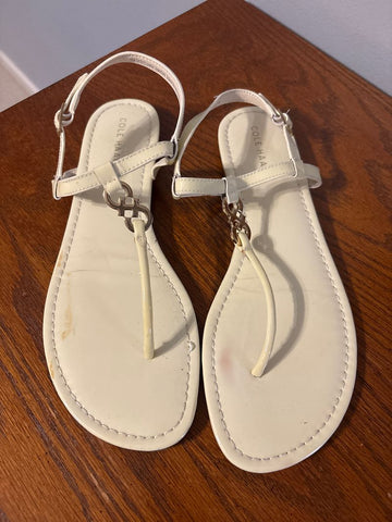 Cole Haan Creme and gold sandals 10 (Adult)