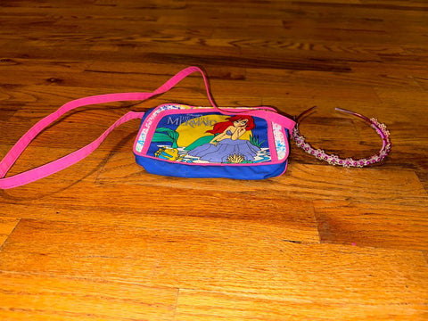 Disney Mermaid Small play purse and dressy floral headband Hair Accessories