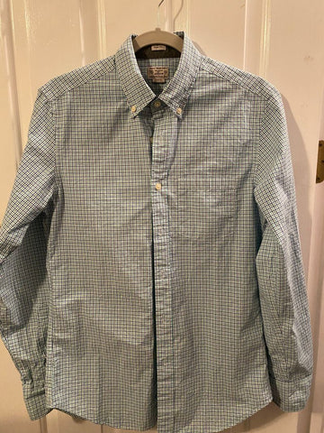 J. Crew Green/Blue Plaid Button Down Shirt Men's - S