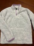 Xersion Grey purple fuzzy pullover 16