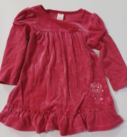 Osh Kosh B'Gosh Pink Velour w silver stripe slv 18 Months