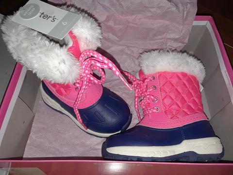 NEW Carter's Winter Snow Boots Pink 6 (Lil' Kid)