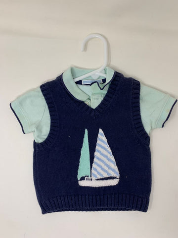 Janie and Jack Shirt/vest combo 3-6 Months